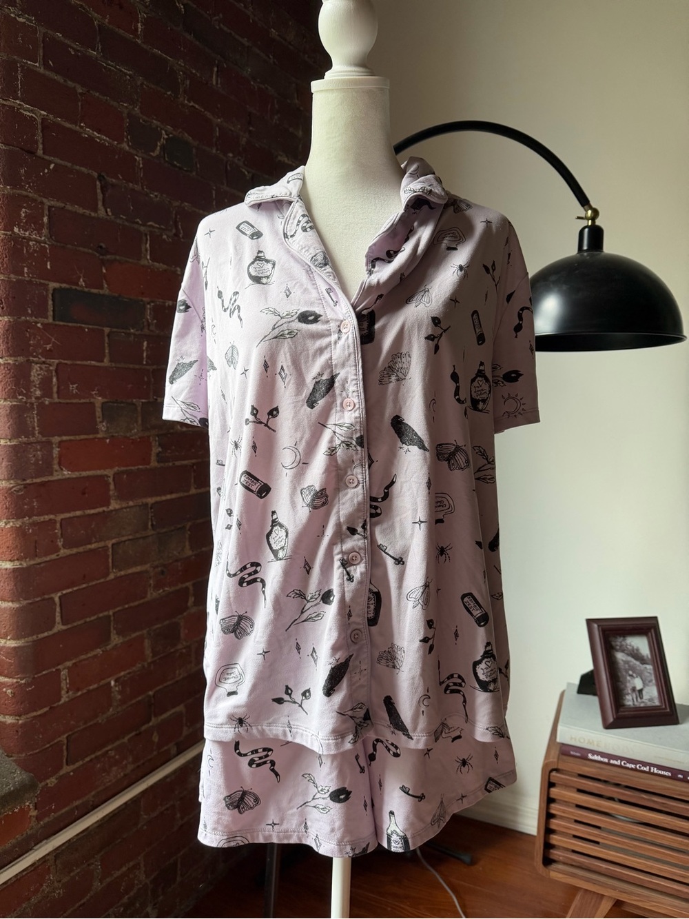 Women's Halloween Printed Short Pajama Set